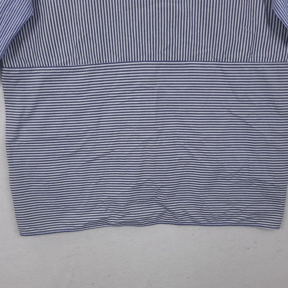 Free People Top Tunic Size Large Striped Oversized Button Up Relaxed Minimalist - Picture 16 of 16